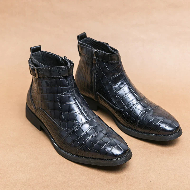 Baron | Leather boots with buckle